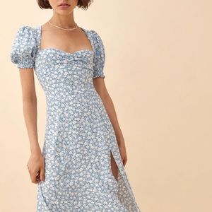 Reformation Lacey Dress in Azzurro - Size 8 NWT